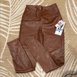 Tinseltown Brown Leather Skinny Pants XS NWT